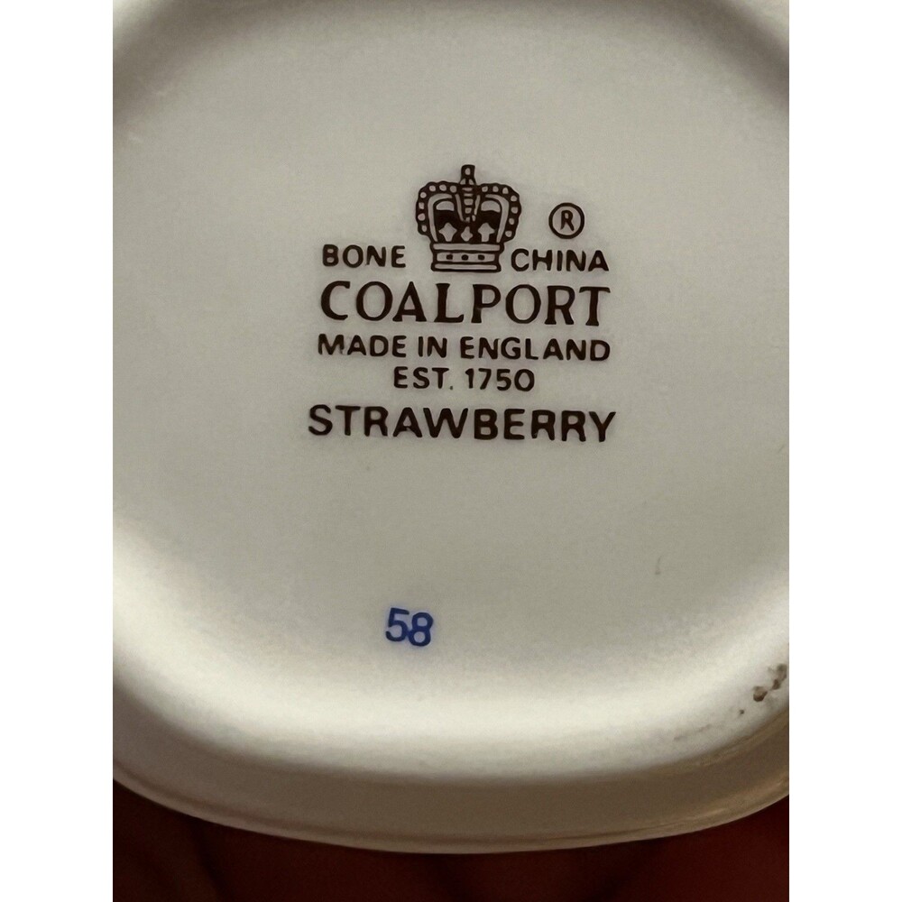Coalport Bone China 3-Piece Set 'STRAWBERRY BASKET' w/SUGAR BOWL & CREAMER - Picture 6 of 8